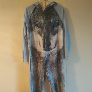 Matching wolf onesies